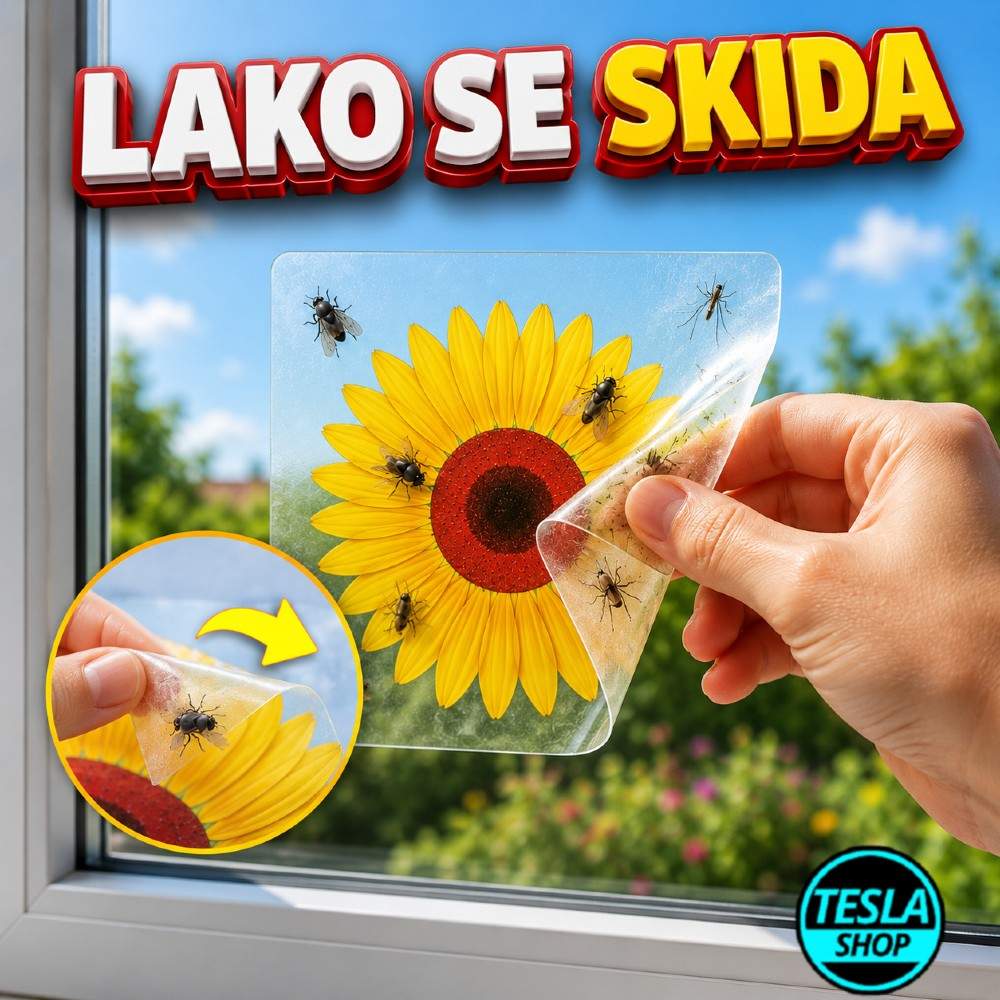 Samolepljiva zamka za leteće insekte za prozor – 3 komada
