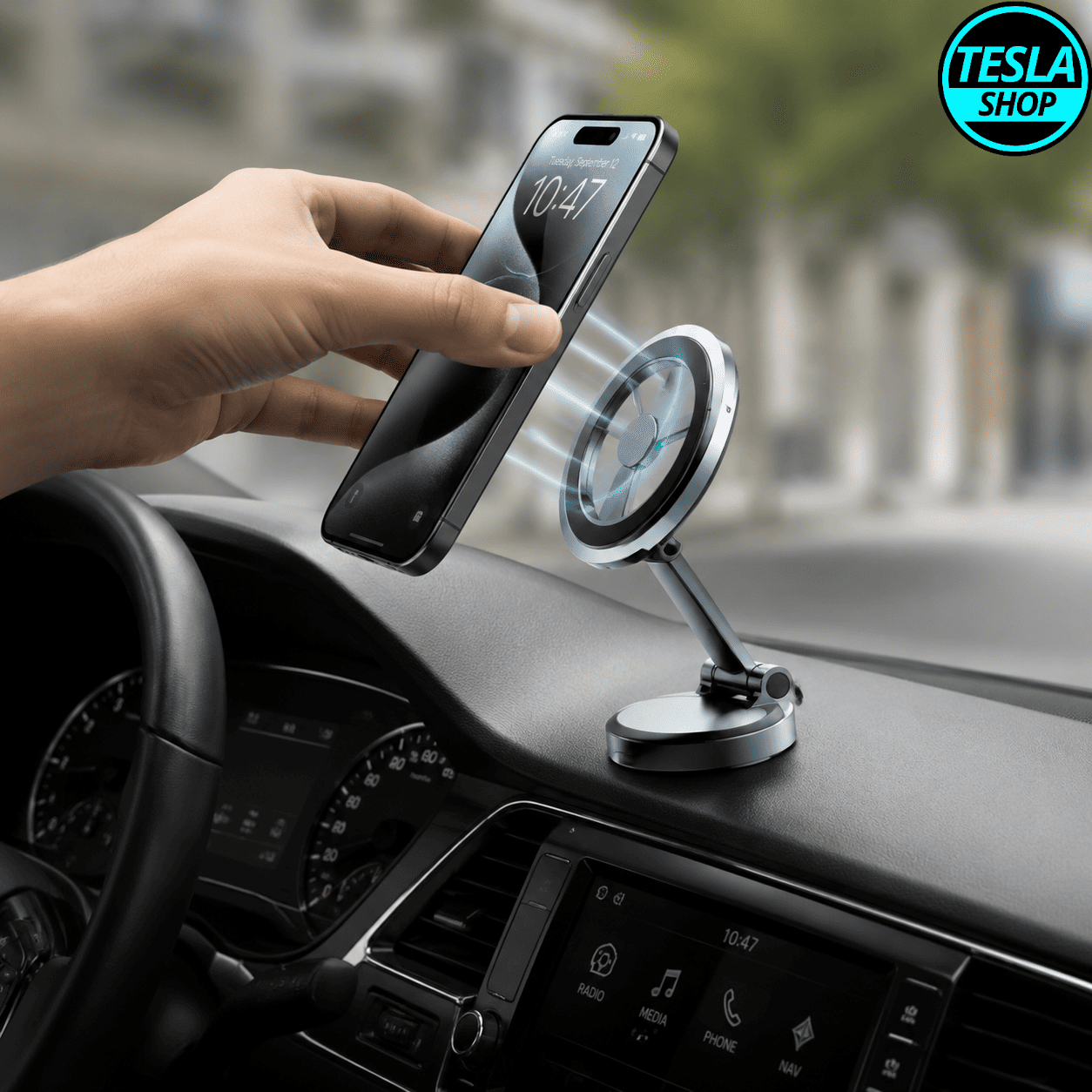 Rotacioni magnetni držač telefona za automobil