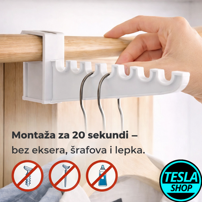 Organizator za garderobu – držač za kačenje vešalica