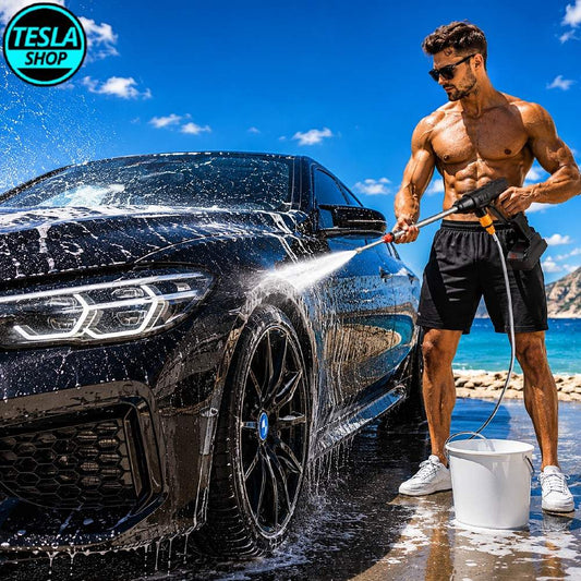Prenosni perač automobila i kamiona sa dugim crevom i moćnim mlazom vode