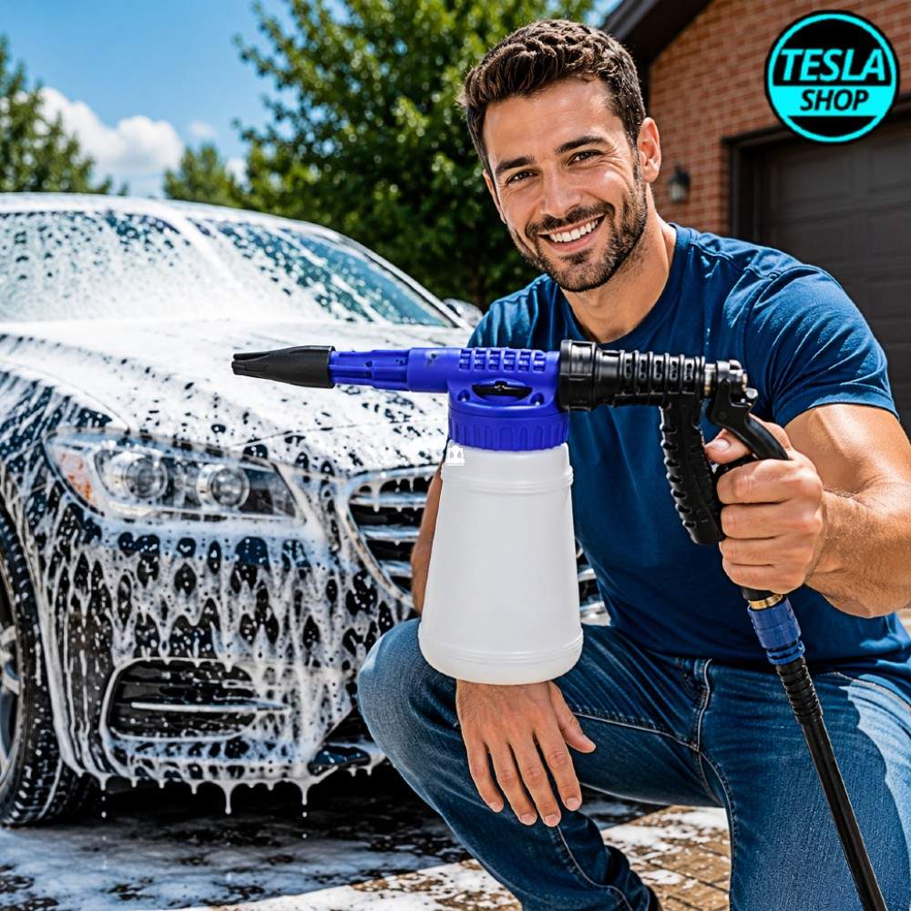 Pištolj za pranje automobila sa rezervoarom za penu – brzo i efikasno pranje bez muke