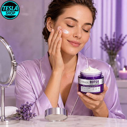 Noćna Botox Collagen krema za lice protiv bora – sa kolagenom i keratinom
