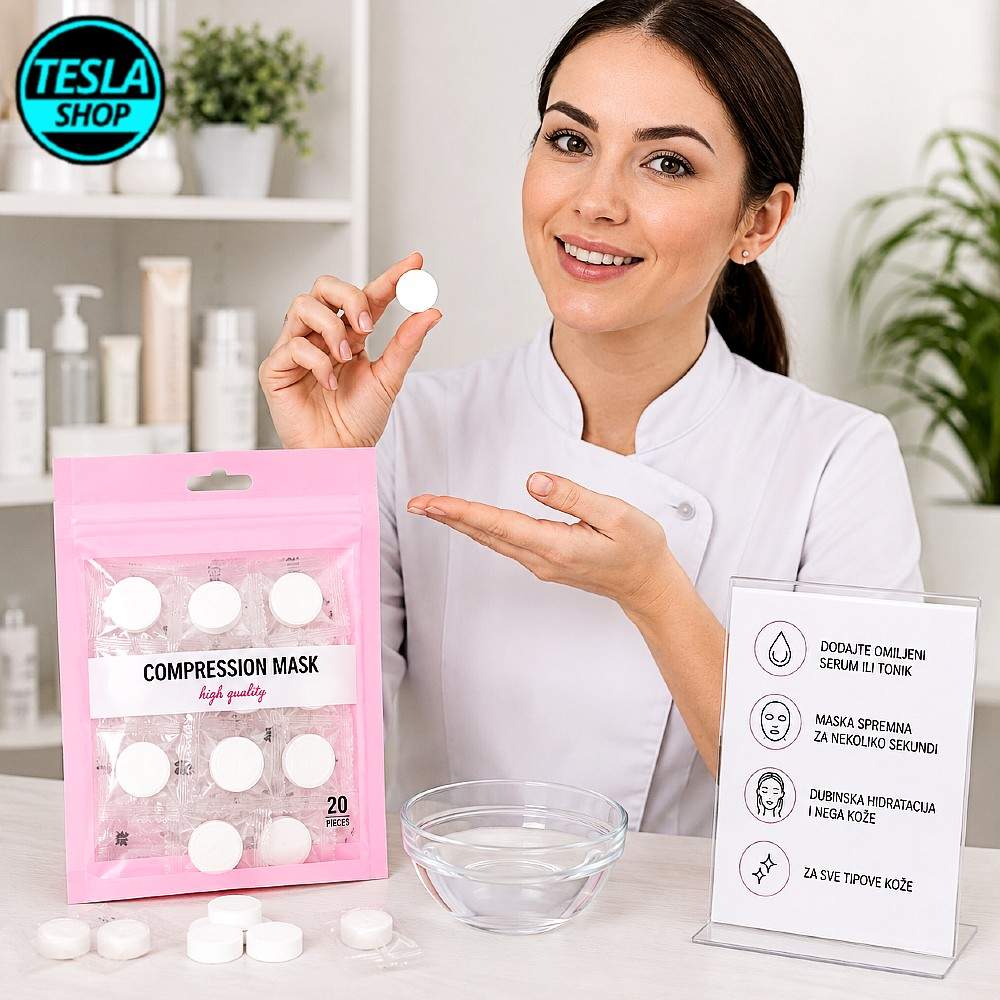 Kompresovane maske za lice u tabletama – 20 komada