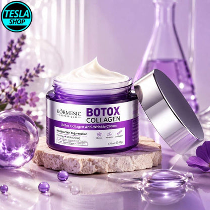 Noćna Botox Collagen krema za lice protiv bora – sa kolagenom i keratinom