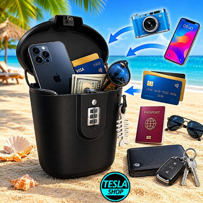 Vodootporni mini sef za plažu sa sigurnosnim zaključavanjem – za telefon, novac, dokumenta i naočare