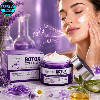 Noćna Botox Collagen krema za lice protiv bora – sa kolagenom i keratinom