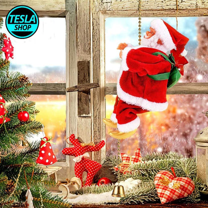 Muzički Deda Mraz koji se penje i svetli – Najlepša novogodišnja dekoracija!