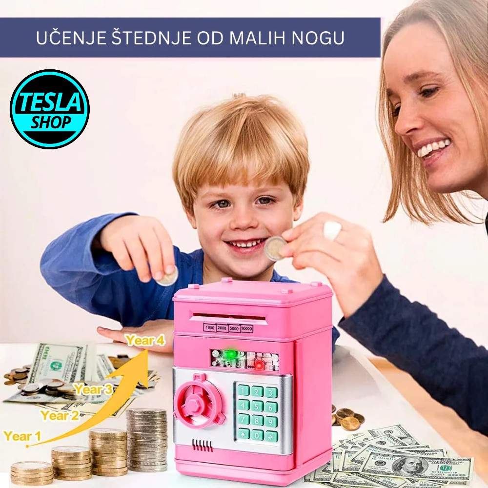 Električni edukativni dečiji sef za učenje štednje!