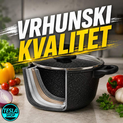 Granitni nelepljivi set šerpi 13 delova – za sve vrste šporeta